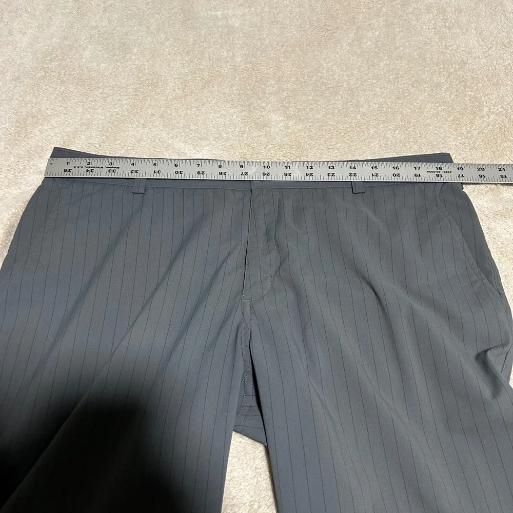 Nike Golf Pants Mens 36 30 Grey Pinstripe Dri-FIT Tour Performance Trousers